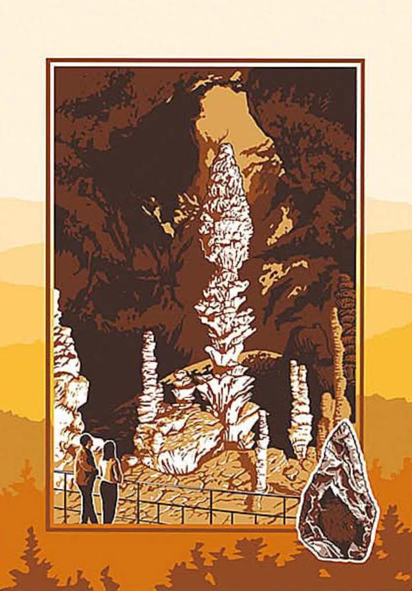 Photo du panneau : Grottes de l'Aven d'Orgnac